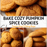 Plate of classic pumpkin spice cookies styled with cinnamon sticks and a cozy fall setup for Easy Fall Sweet Treats.